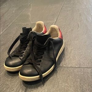 Isabel Marant Black and Red Sneakers